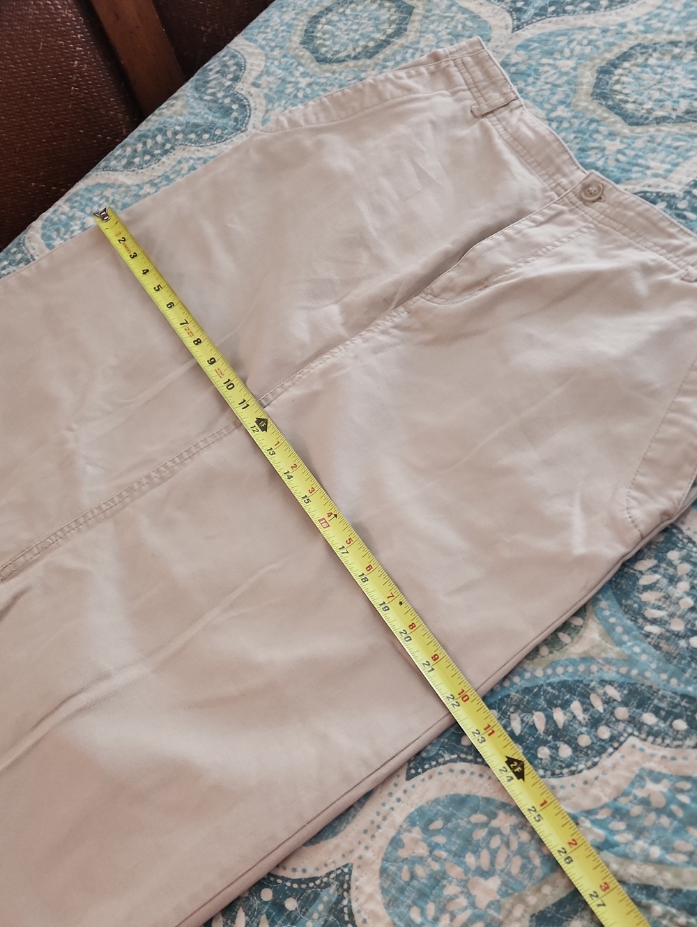 Vintage 90s White Stag Khaki Cotton Midi Skirt Slit Desert Sand Minimalist Y2K - Picture 4 of 9